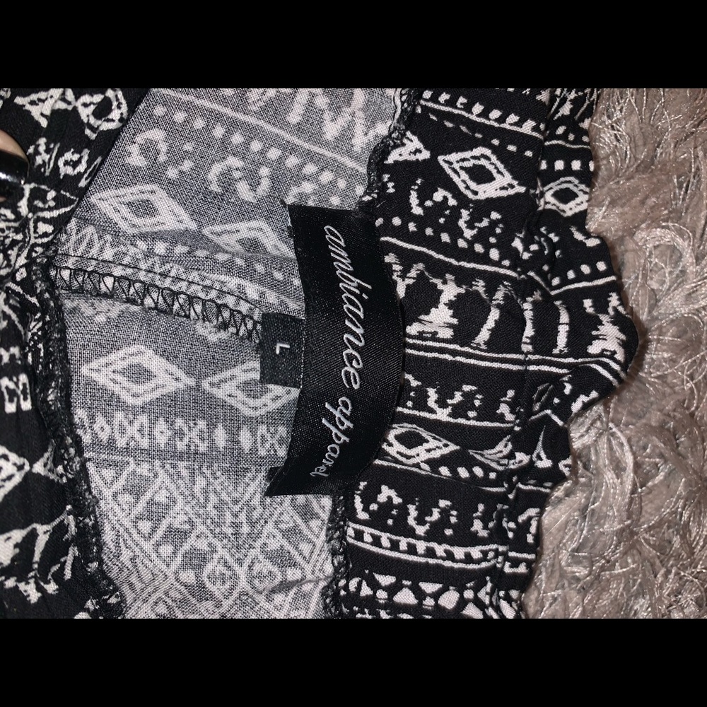 Tribal print elastic dress pants